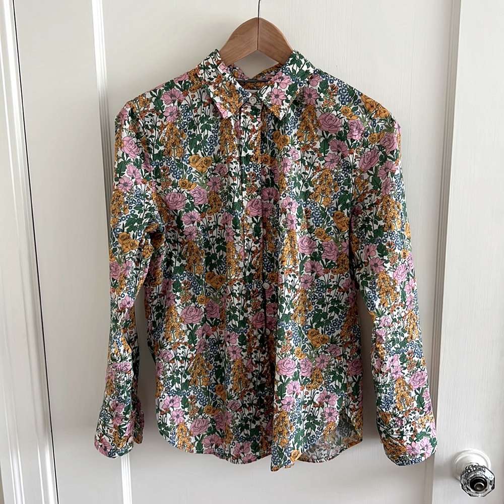 J. Crew Liberty Fabric Slim Button-Down